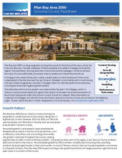 Plan Bay Area 2050: Sonoma County Fact Sheet